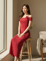 Clobug Women Midi Bow Dress