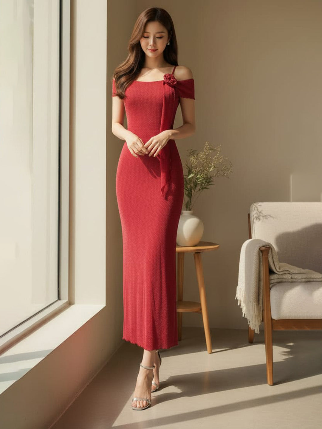 Clobug Women Midi Bow Dress