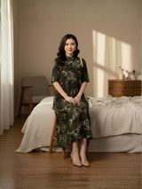 Clobug Women Floral 3/4 Sleeve Dress