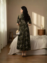 Clobug Women Floral 3/4 Sleeve Dress