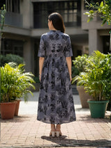 Clobug Women Floral 3/4 Sleeve Dress