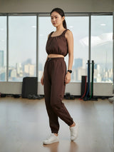 Clobug Women Crop Top And Trackpant Set