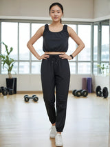 Clobug Women Crop Top And Trackpant Set