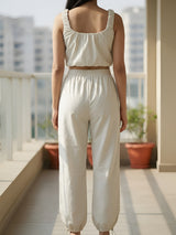 Clobug Women Crop Top And Trackpant Set