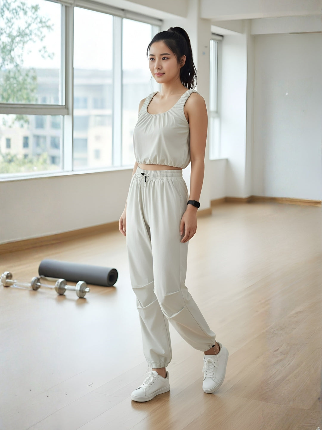 Clobug Women Crop Top And Trackpant Set