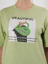 Beautiful Print T- Shirt With Round Neck and Half Sleeve