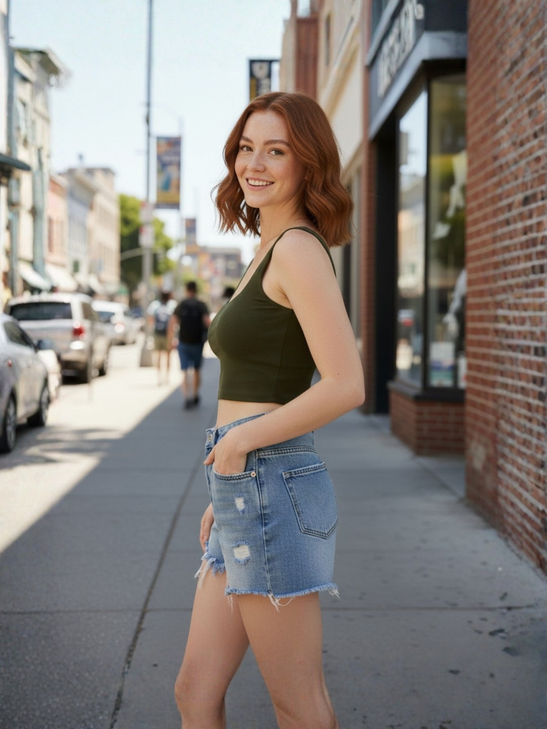 Clobug Women Cotton Blend Sleeveless Square Neck Tank Top