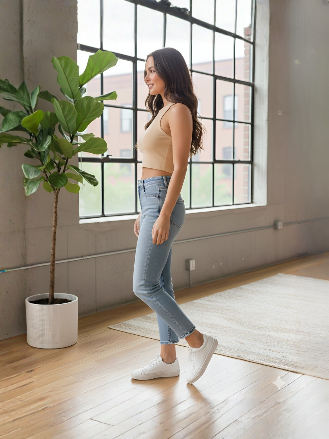 Solid Ribbed Sleeveless Crop Tank Top