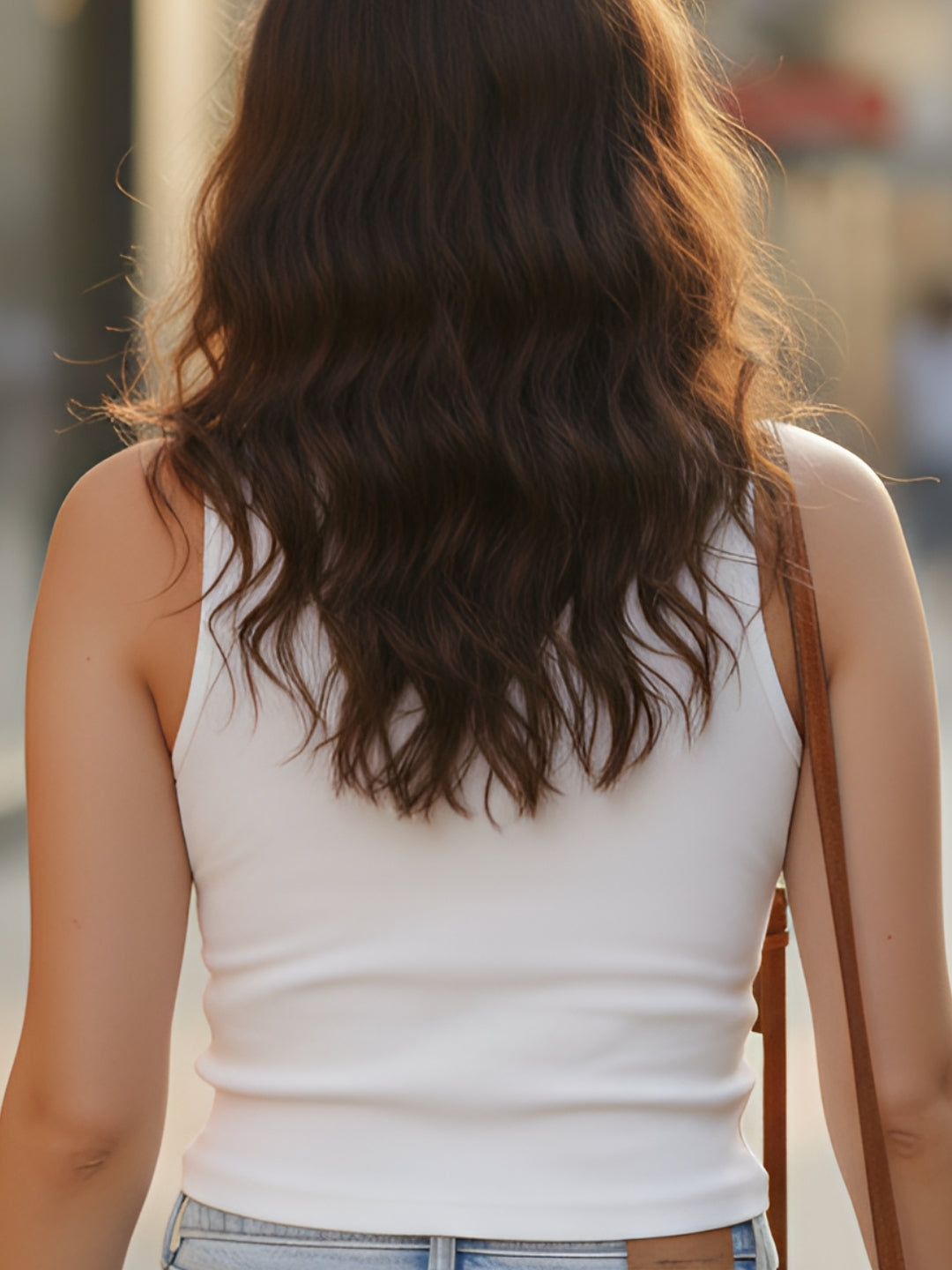 Solid Sleeveless Round Neck Crop Top