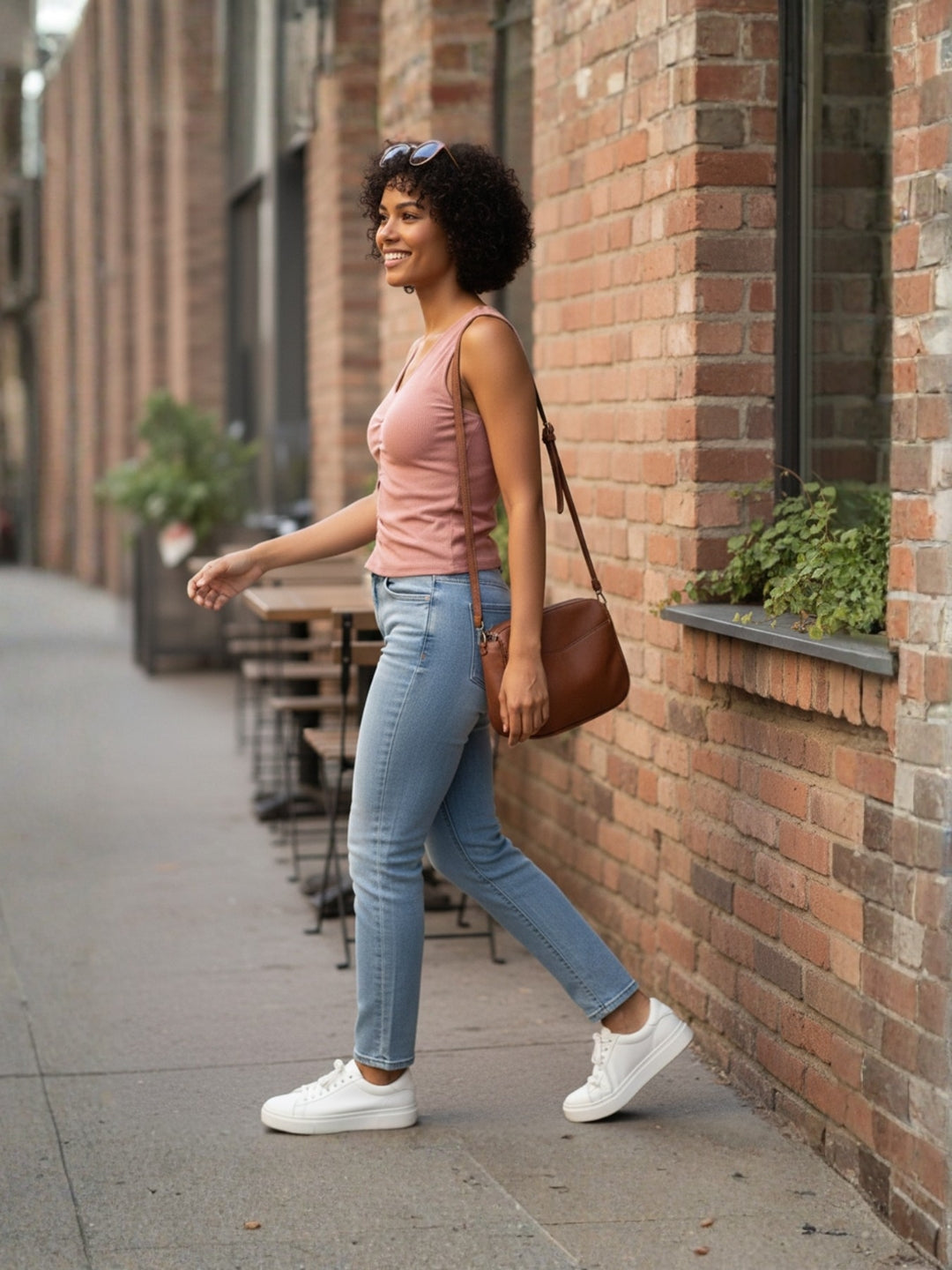 Solid V Neck Sleeveless Pleated Semi Crop Top