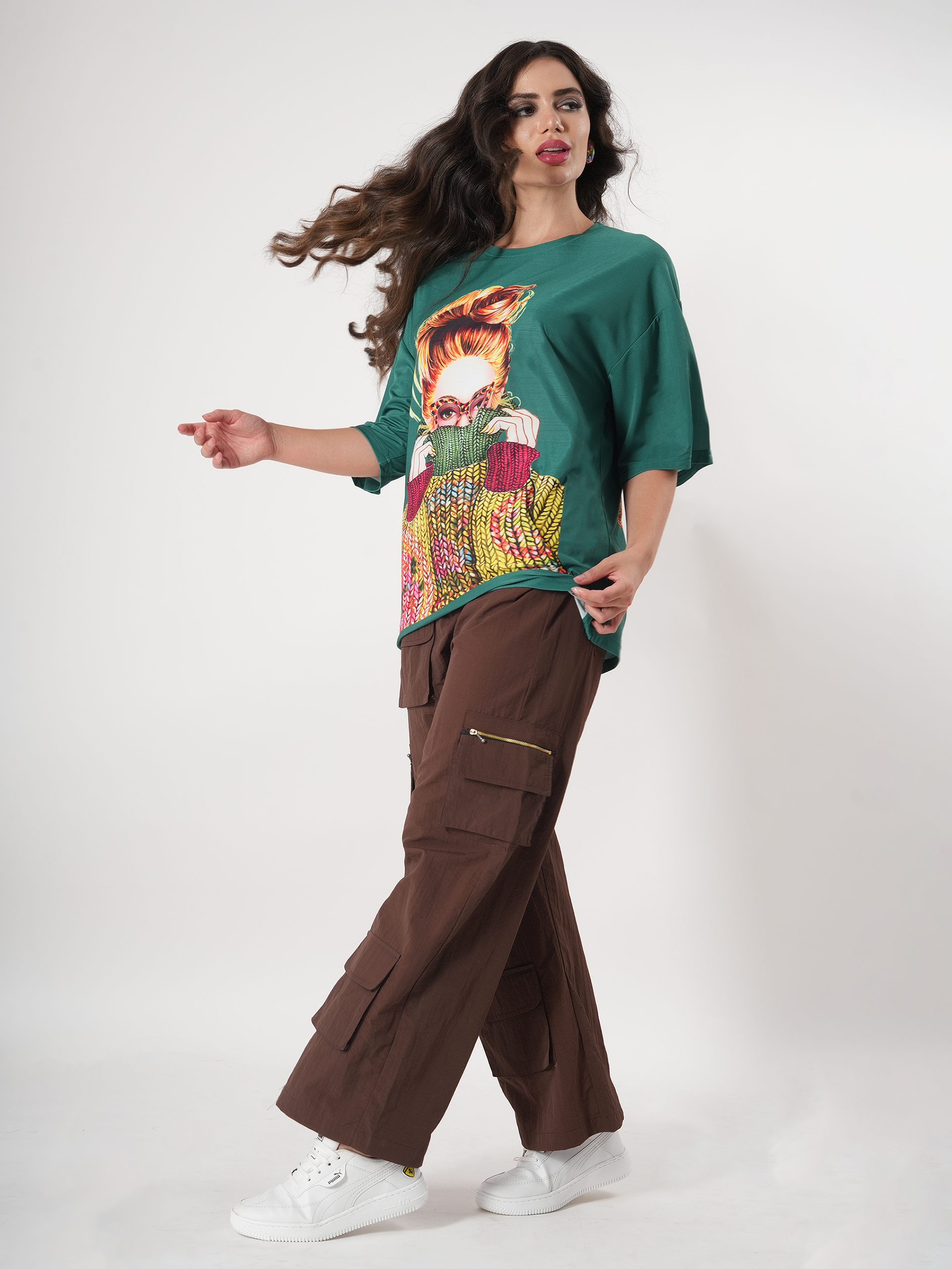 Clobug Women Brown Trackpant