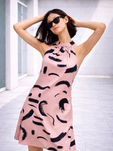 Clobug Women Abstract Print A-Line Dress