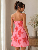 Clobug Women Printed A-line Sleeveless Dress