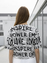 Clobug Women Printed Oversized T-Shirt | Half Sleeve Round Neck Casual Loose Fit