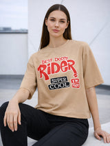 Clobug Women Oversized Graphic Print T-Shirt