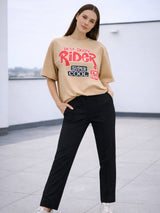 Clobug Women Oversized Graphic Print T-Shirt