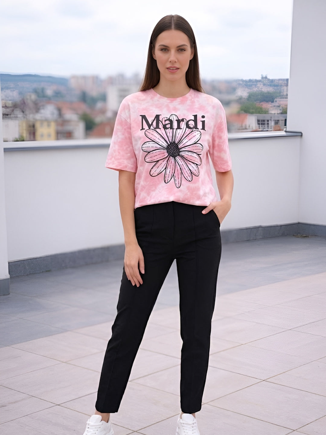 Clobug Women Printed Round Neck T-Shirt (Half Sleeve)