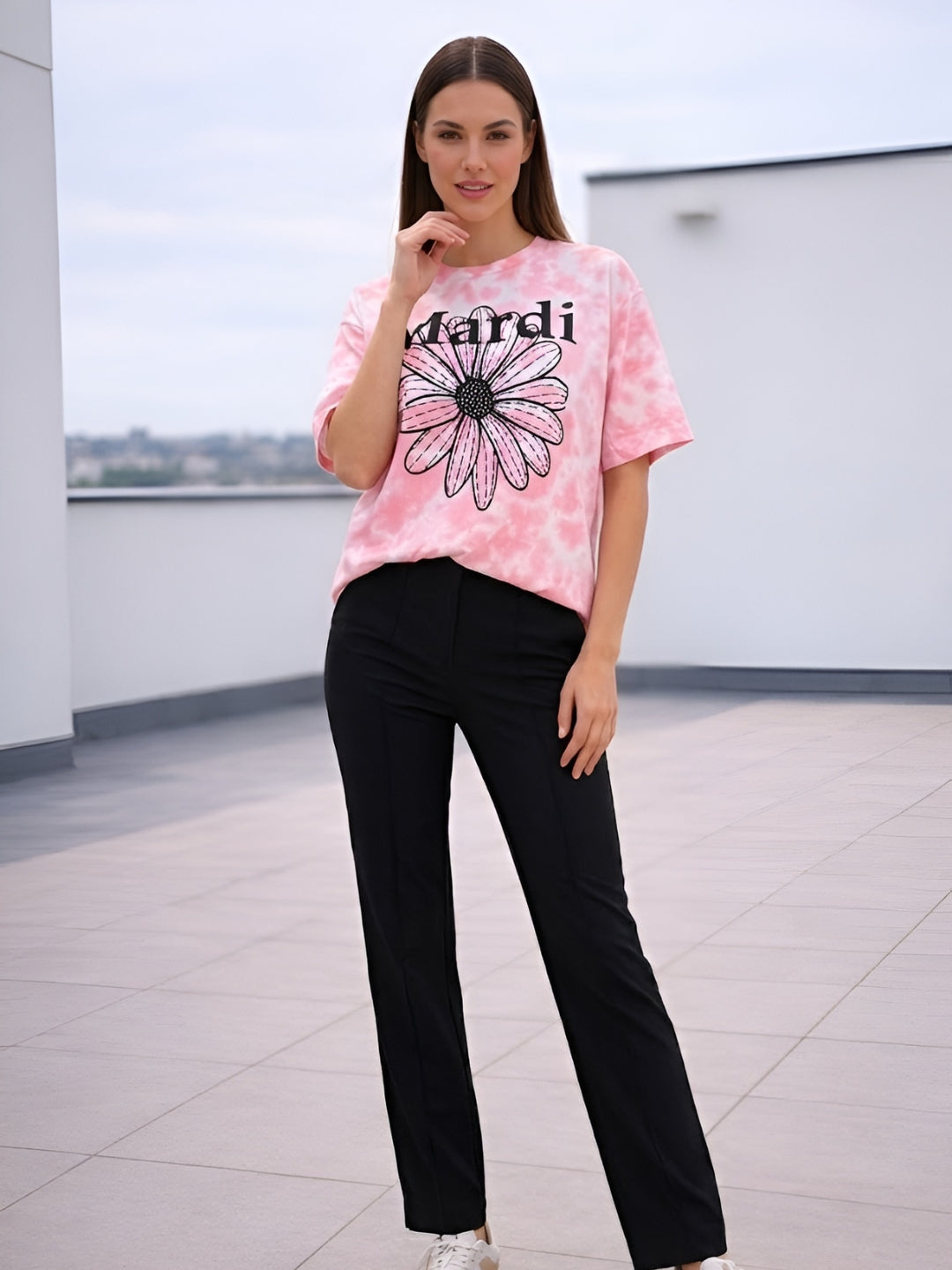 Clobug Women Printed Round Neck T-Shirt (Half Sleeve)