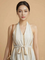 Clobug Women Sleeveless V Neck Sleeveless Printed Top