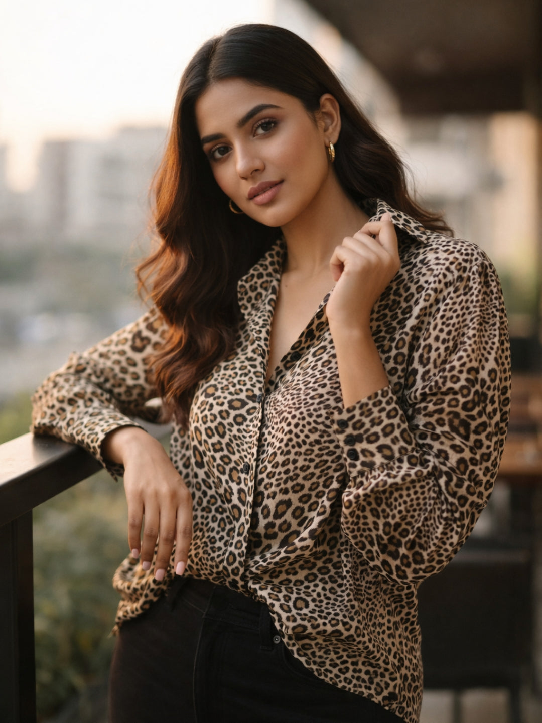 Clobug Women Full Sleeve Printed Shirt