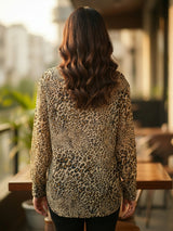 Clobug Women Full Sleeve Printed Shirt