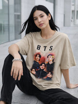 Clobug Women Oversized Graphic Print T-Shirt