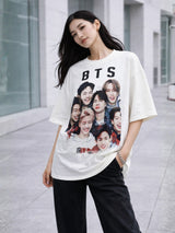 Clobug Women Oversized Graphic Print T-Shirt