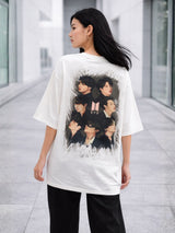 Clobug Women Oversized Graphic Print T-Shirt