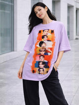 Clobug Women Oversized Graphic Print T-Shirt