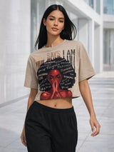 Clobug Women Oversized Graphic Print T-Shirt