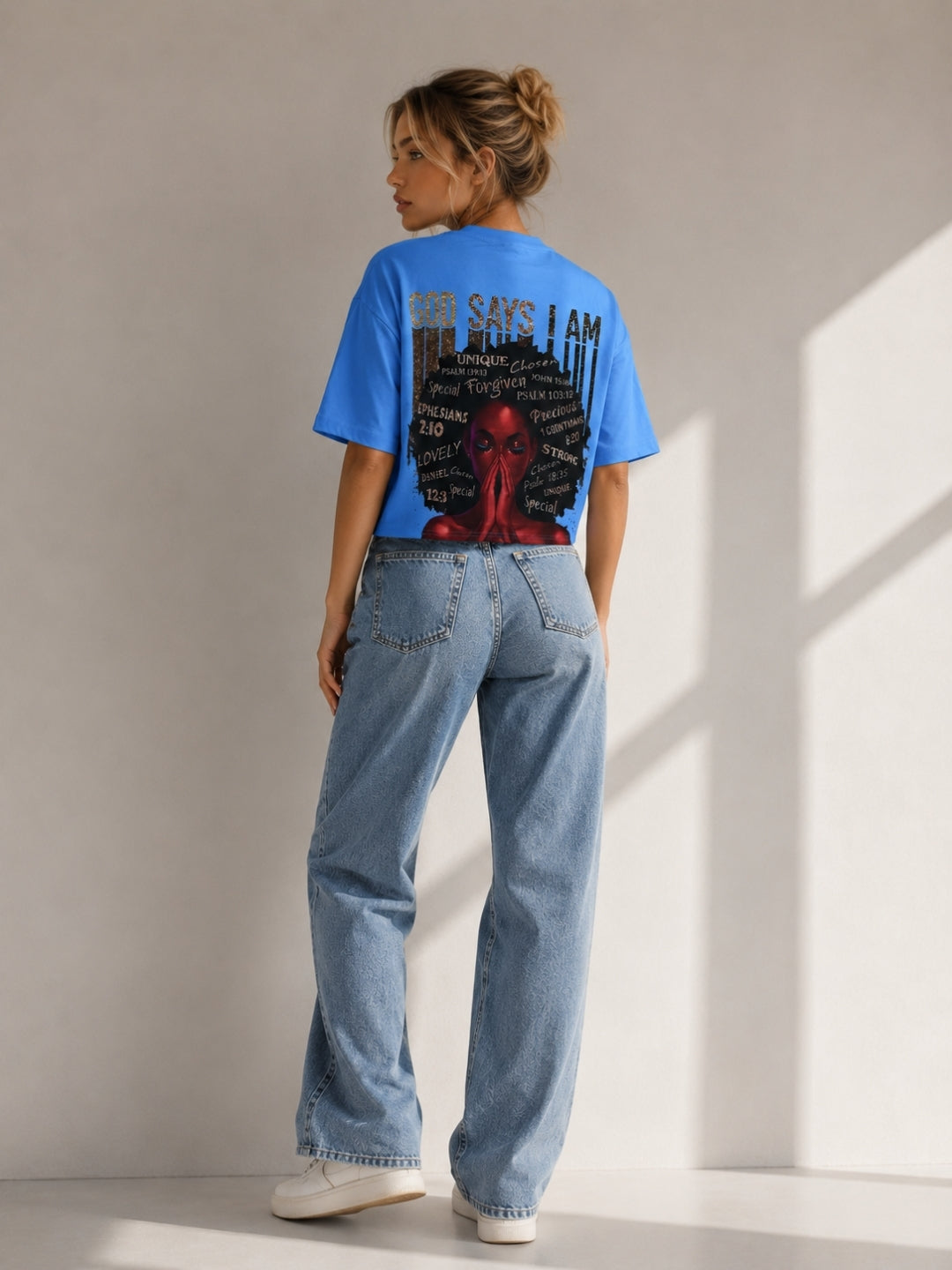 Clobug Women Oversized Abstract Print T-Shirt
