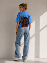 Clobug Women Oversized Abstract Print T-Shirt