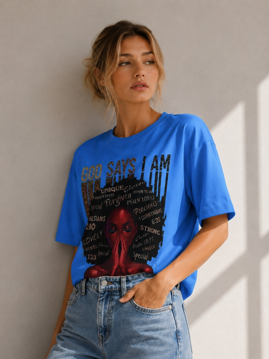 Clobug Women Oversized Abstract Print T-Shirt