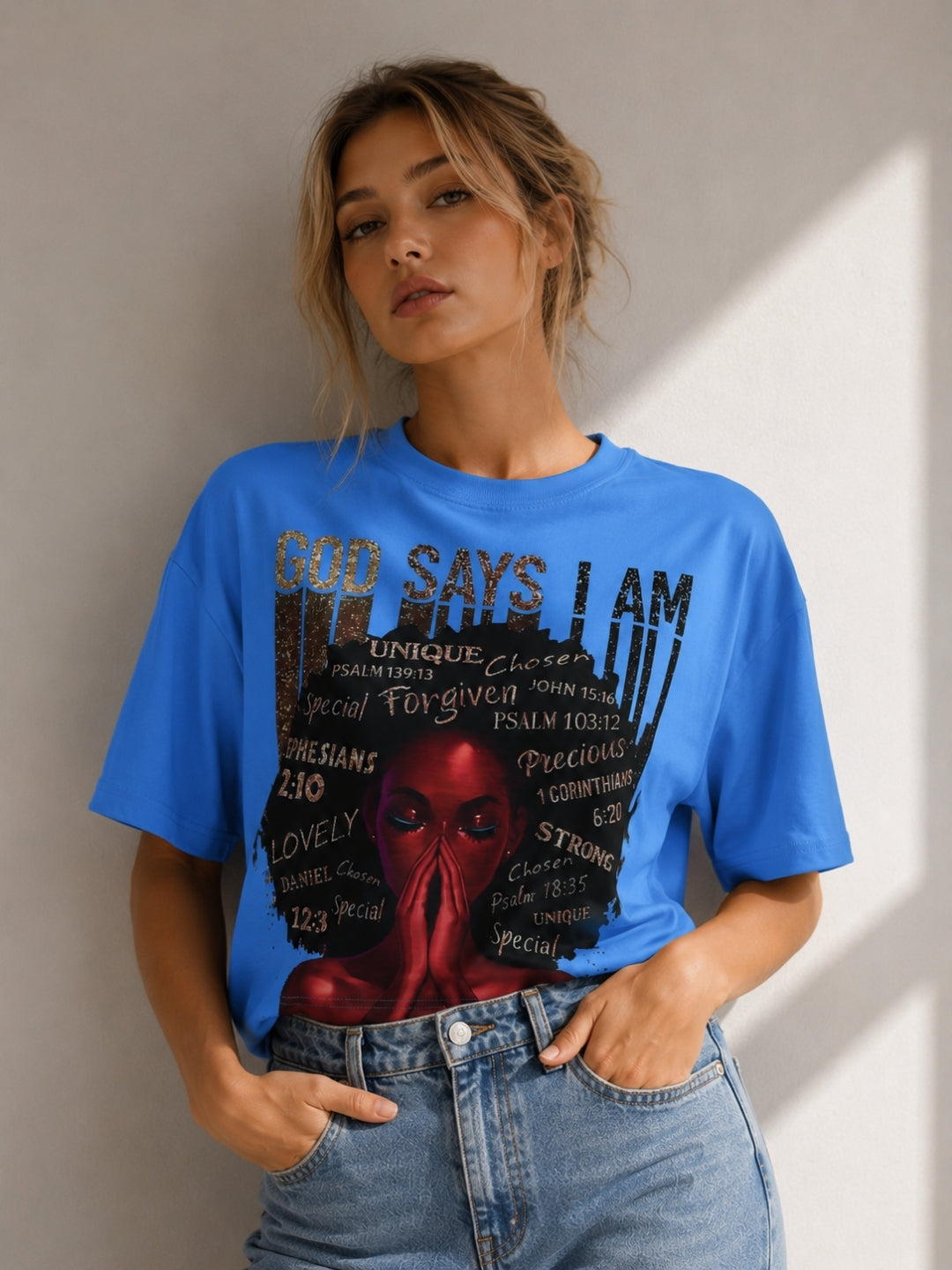 Clobug Women Oversized Abstract Print T-Shirt