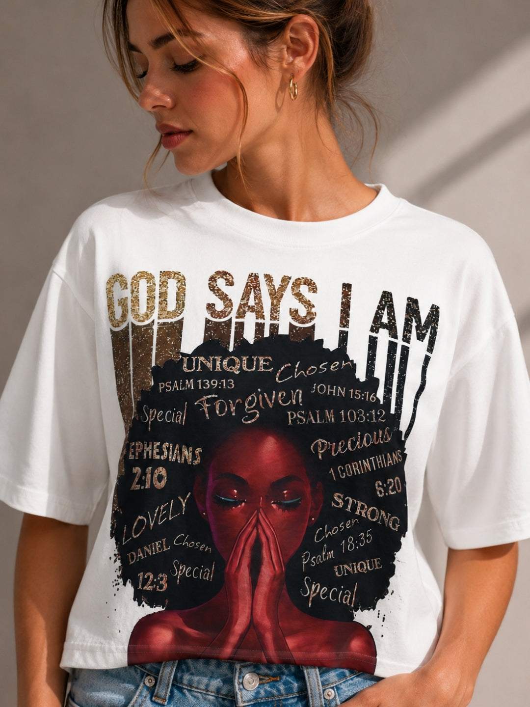 Clobug Women Oversized Abstract Print T-Shirt