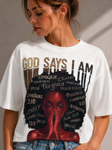 Clobug Women Oversized Abstract Print T-Shirt