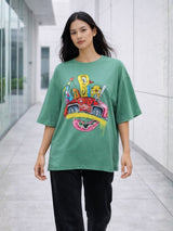 Clobug Women Oversized Graphic Print T-Shirt