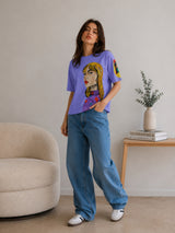 Clobug Women Pop Art Graphic Multi Crop T-Shirt