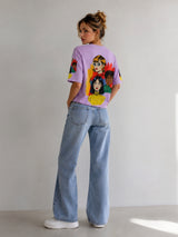 Clobug Women Pop Art Graphic Multi Crop T-Shirt