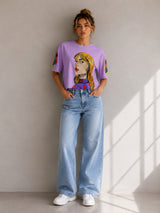 Clobug Women Pop Art Graphic Multi Crop T-Shirt