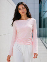 Clobug Women Full Sleeve Mesh Top