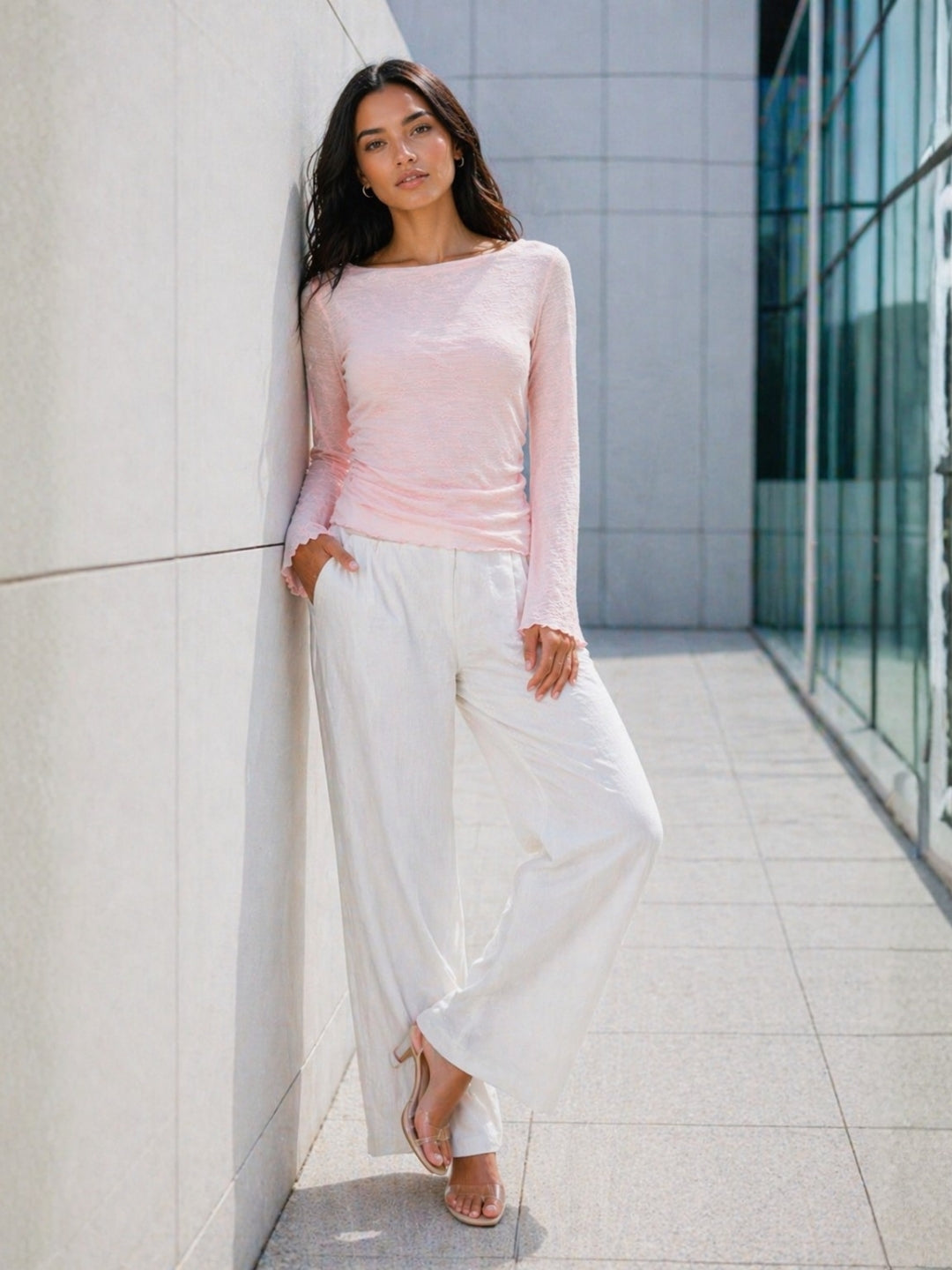 Clobug Women Full Sleeve Mesh Top