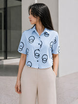 Clobug Women Short Sleeve Printed Shirt