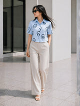 Clobug Women Short Sleeve Printed Shirt