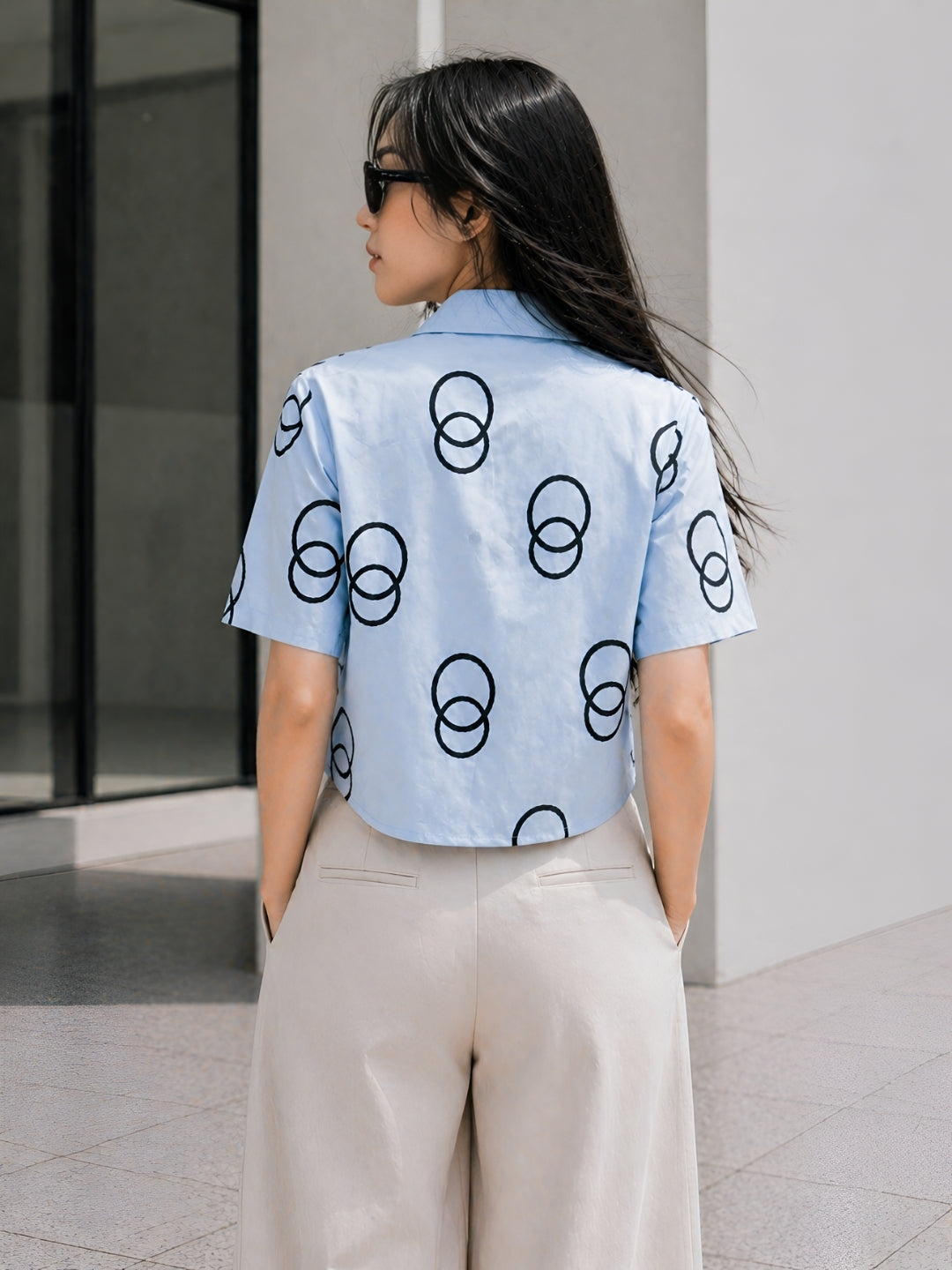 Clobug Women Short Sleeve Printed Shirt
