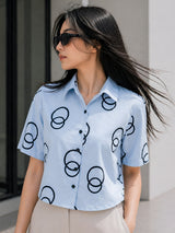 Clobug Women Short Sleeve Printed Shirt