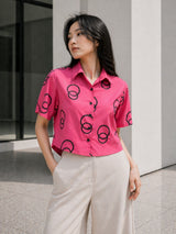Clobug Women Short Sleeve Printed Shirt