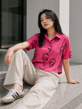 Clobug Women Short Sleeve Printed Shirt