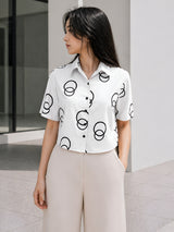 Clobug Women Short Sleeve Printed Shirt
