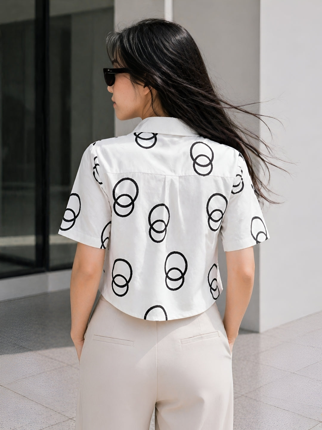 Clobug Women Short Sleeve Printed Shirt
